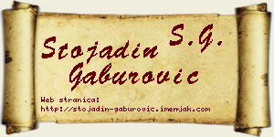 Stojadin Gaburović vizit kartica